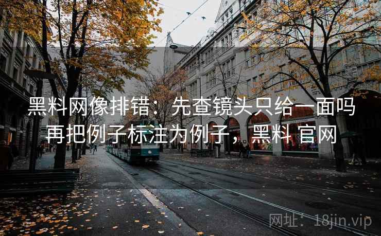 黑料网像排错：先查镜头只给一面吗再把例子标注为例子，黑料 官网
